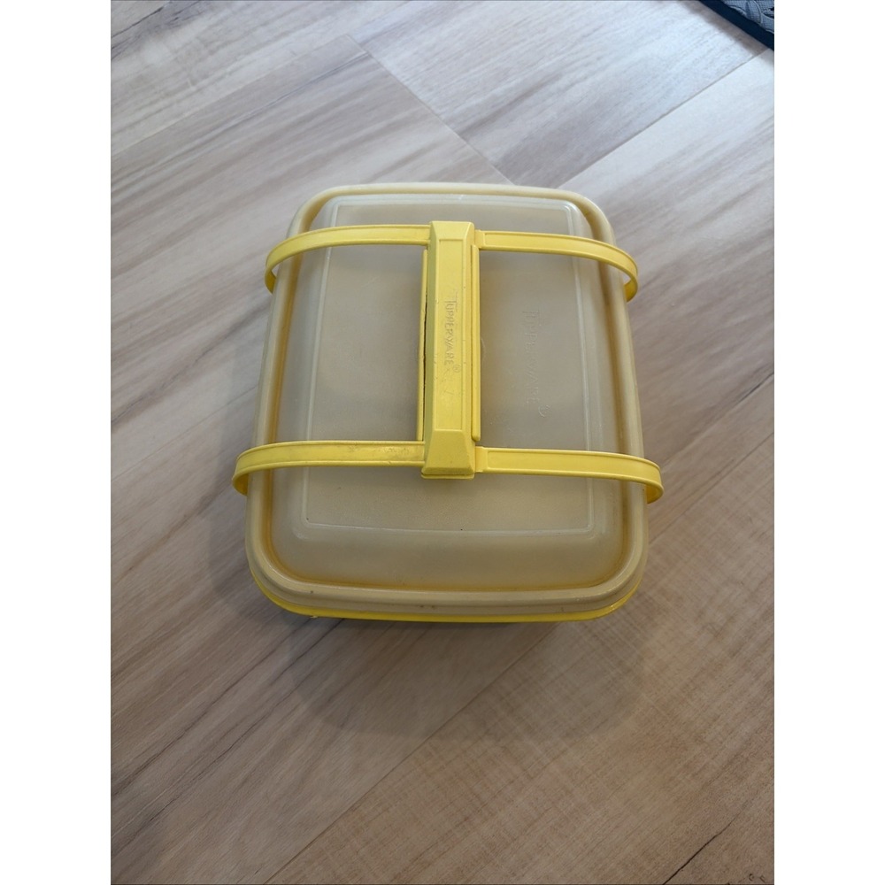 Tupperware Yellow Pack N Carry Lunch Box Complete Set Made in USA 70s Vintage - Picture 9 of 9